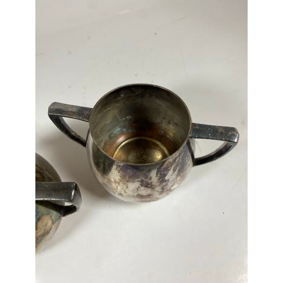 Vintage Empire Crafts Quadruple Plate Silver-Plated Creamer & Sugar Bowl Set - Picture 3 of 5